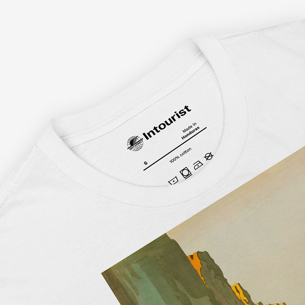 Georgian Military Highway T-shirt by Zhitomirsky, 1939 Soviet poster art print on unisex cotton shirt