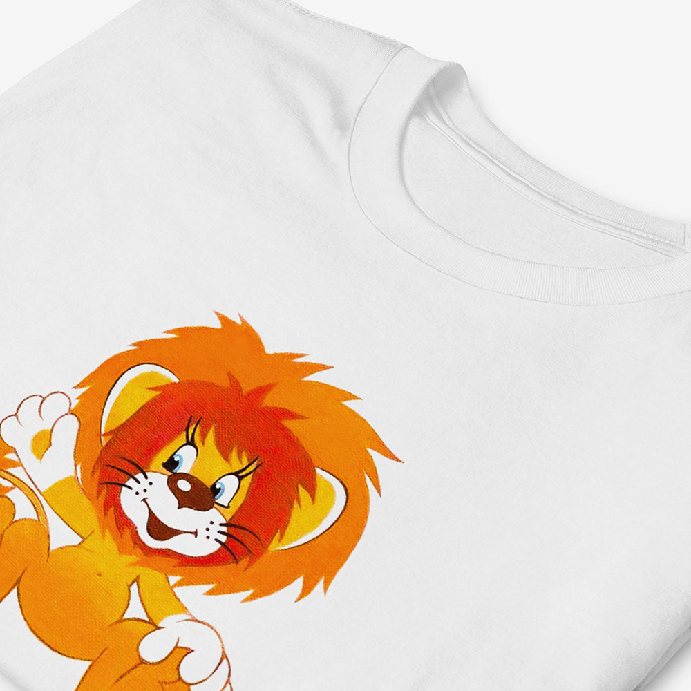 Retro Soviet cartoon Львёнок white Shirt – lion cub character from USSR animation