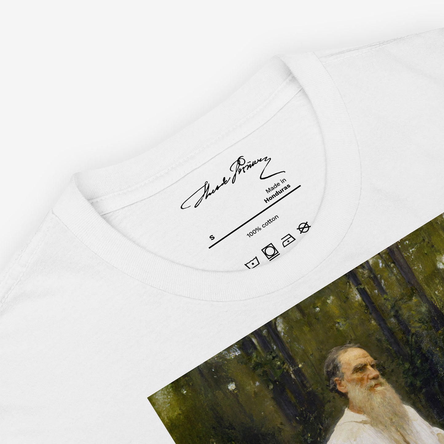 Barefoot Leo Tolstoy in forest by Ilya Repin Tee