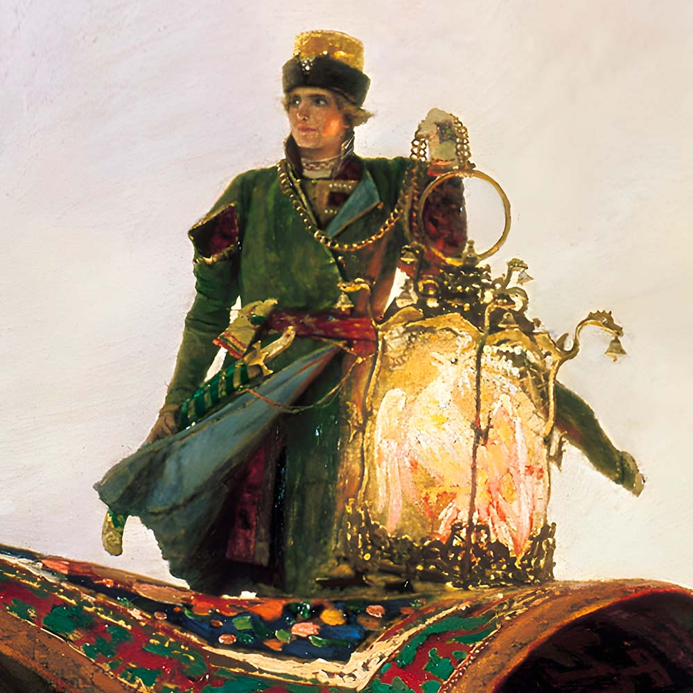 Ultra-high-resolution Vasnetsov "Magic Carpet" (Ковёр Самолёт) – the finest quality reproduction available, sourced from the Russian Museum.