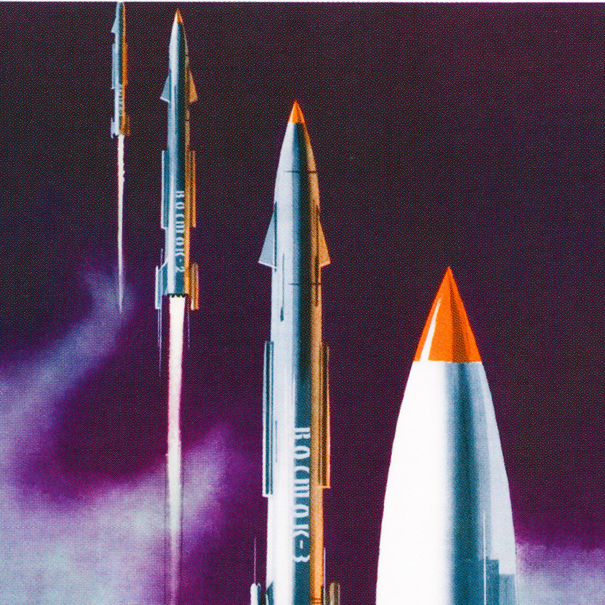 Soviet Rockets Drawing Rare Soviet Space Poster – Vostok Rocket – Art Soviet