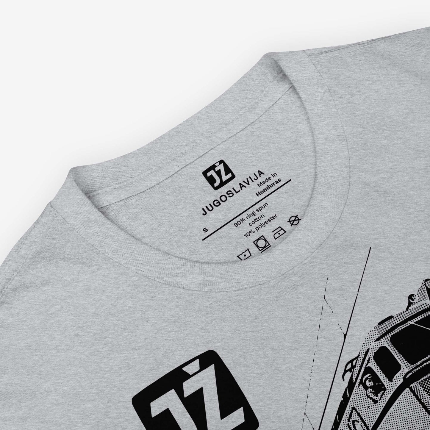 Beograd-Bar Yugoslavia JŽ railway T-shirt featuring historic train logo.