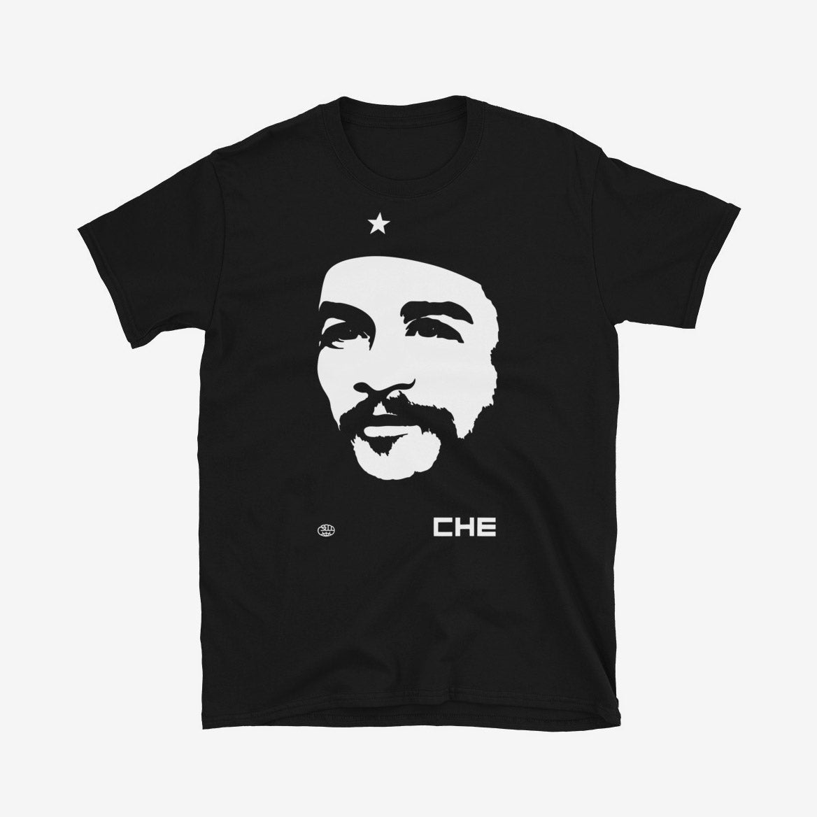 Iconic Che Guevara 1983 Soviet poster on black unisex T-shirt – archival print