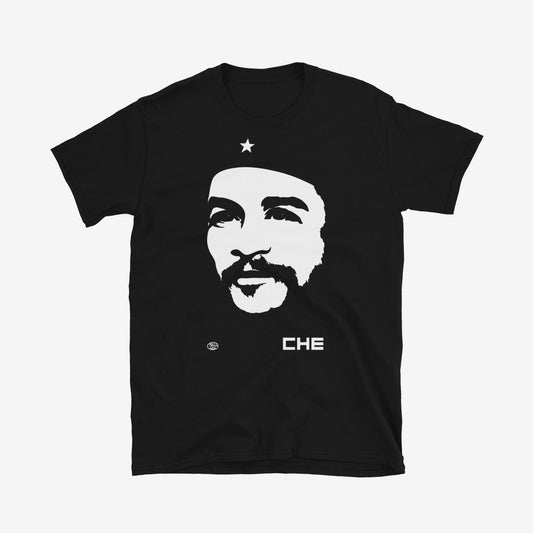 Iconic Che Guevara 1983 Soviet poster on black unisex T-shirt – archival print