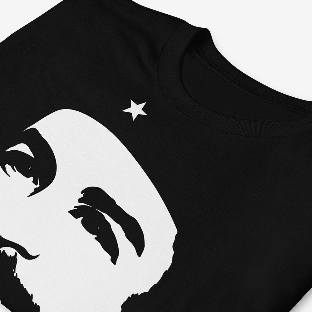 Iconic Che Guevara 1983 Soviet poster on black unisex T-shirt – archival print