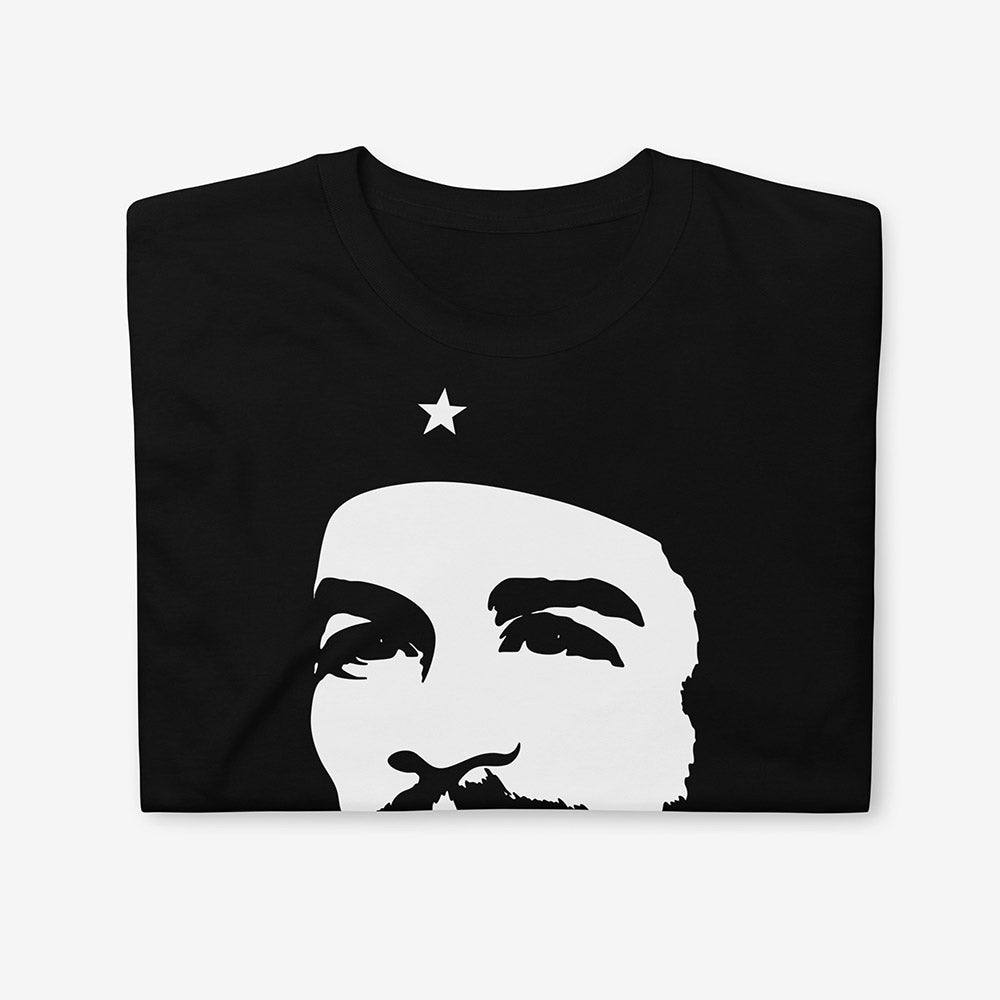 Iconic Che Guevara 1983 Soviet poster on black unisex T-shirt – archival print