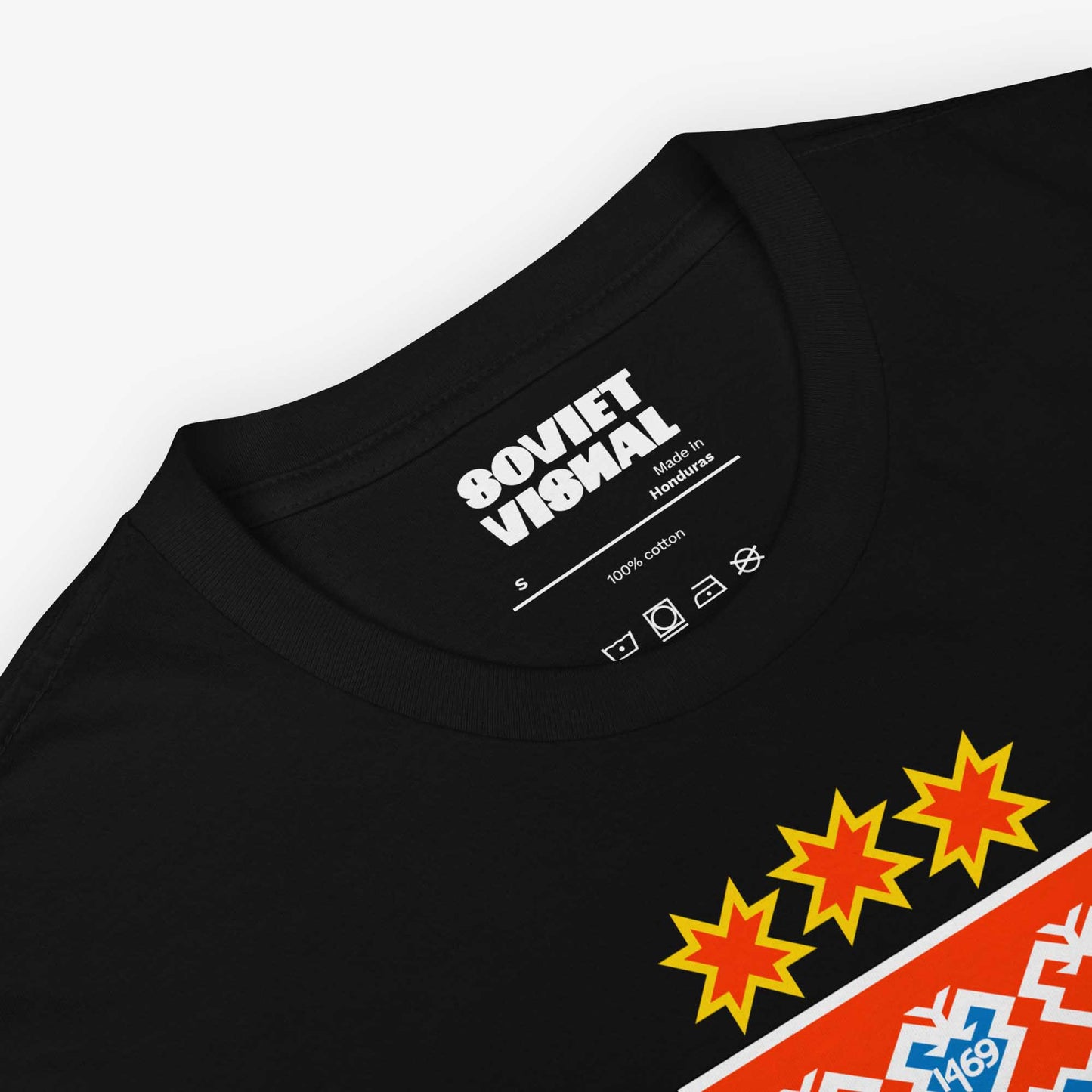 Chuvashia Coat of Arms T-Shirt featuring folkloric cranes and Cyrillic text "Шупашкар Чебоксары."