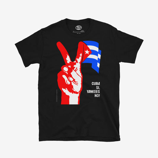 Cuba Si Yankees No T-Shirt - Rare Solidarity Artwork - Exclusive Soviet Vintage Revolutionary Design
