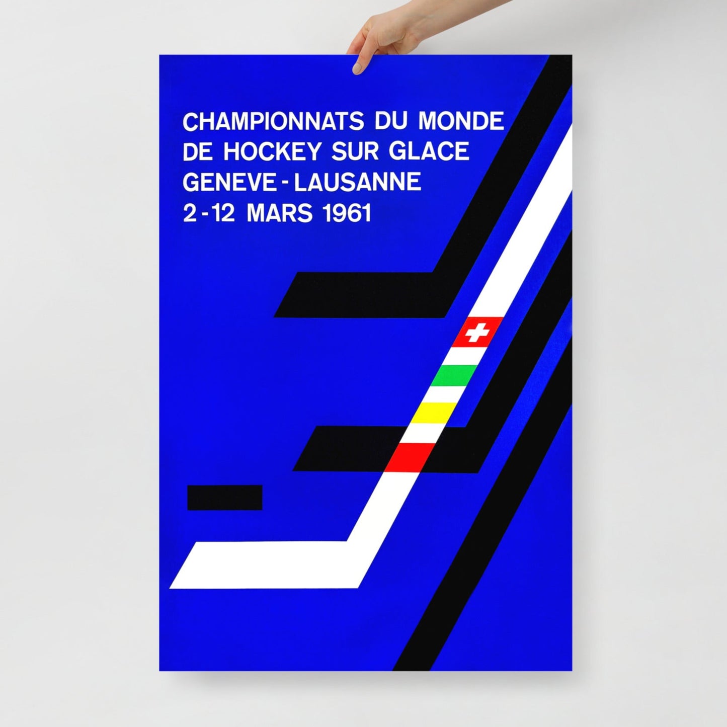 1961 Hockey Championship poster – Lucien & Jean Ongaro, USSR Cold War era