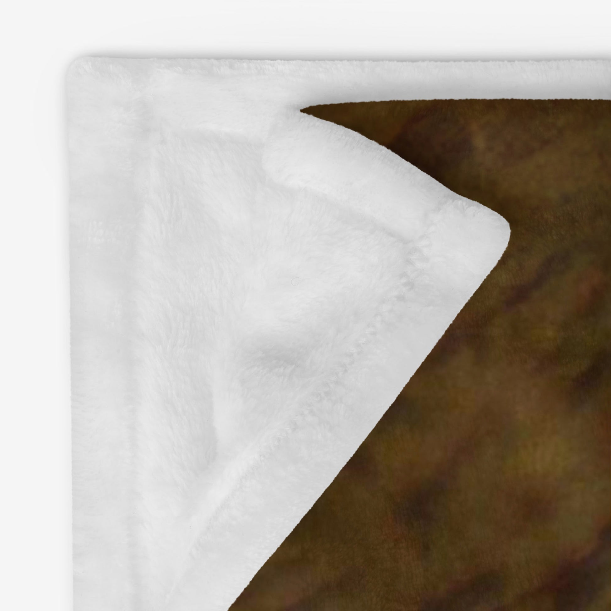 Large blanket with Erik Bulatov painting 'Do not lean depicting white text 'Не прислоняться' over an autumn birch forest. Closeup details. www.artsoviet.comw