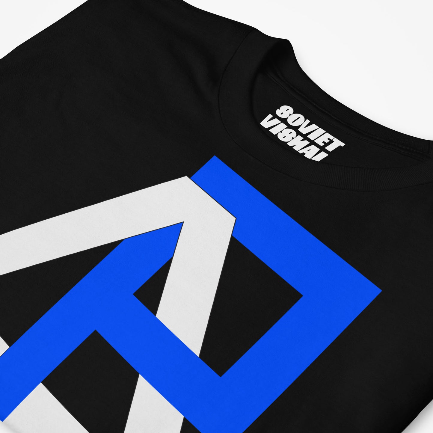 black unisex Soviet health propaganda t-shirt "Долой рукопожатие" (Down with the Handshakes)