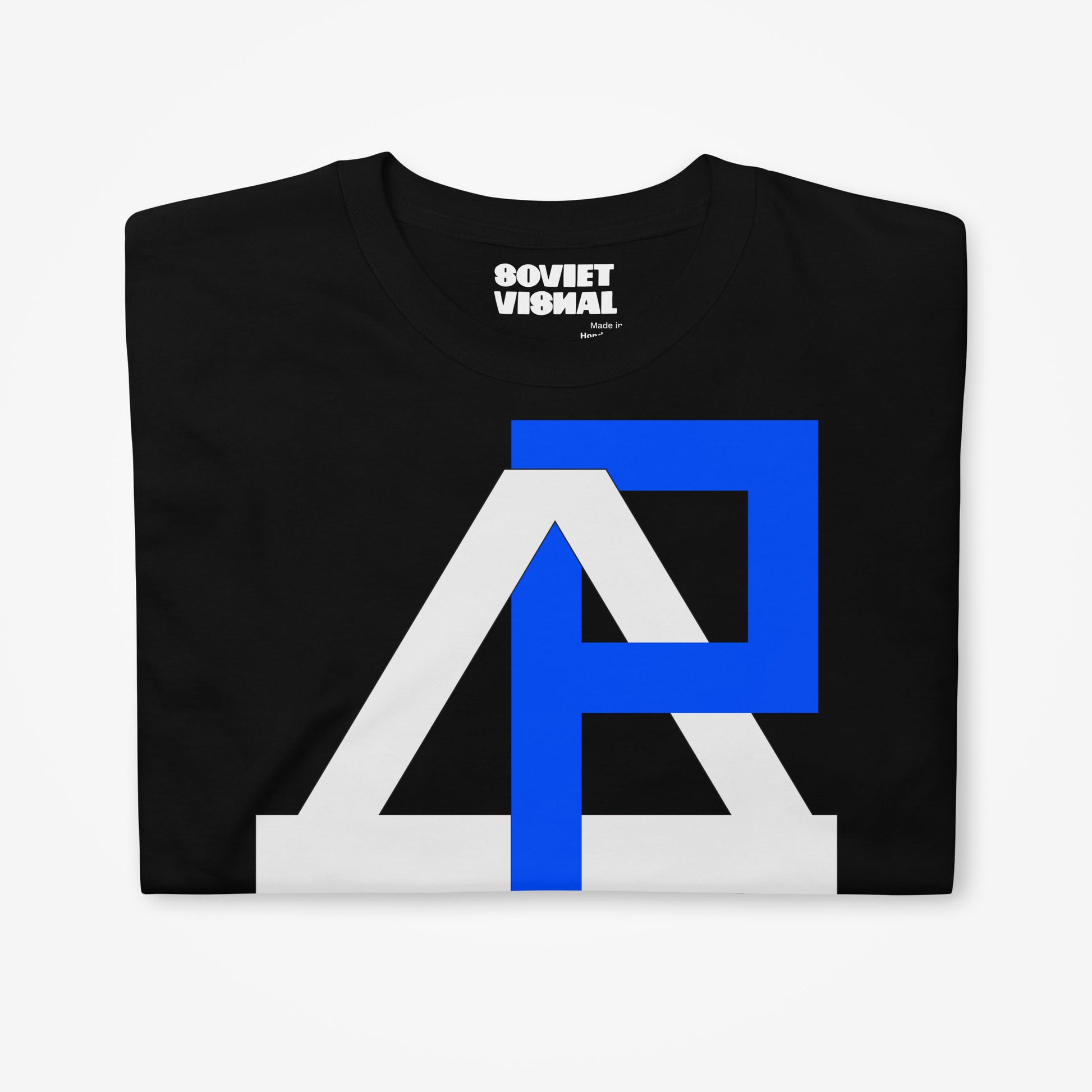 black unisex Soviet health propaganda t-shirt "Долой рукопожатие" (Down with the Handshakes)