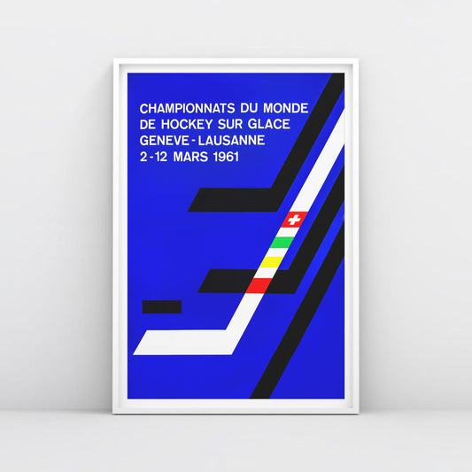 1961 Hockey Championship poster – Lucien & Jean Ongaro, USSR Cold War era