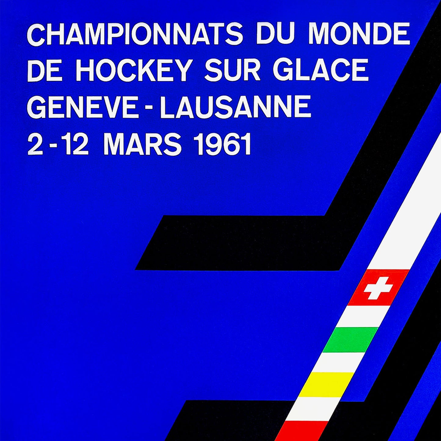 1961 Hockey Championship poster – Lucien & Jean Ongaro, USSR Cold War era