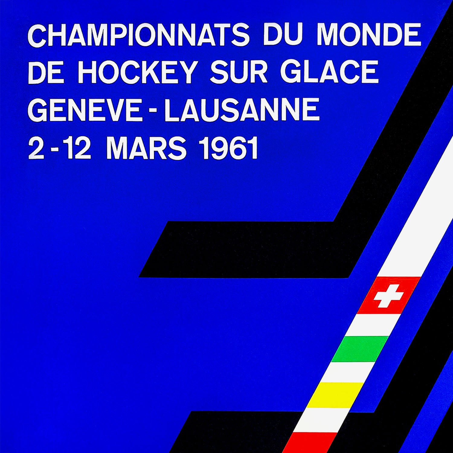 1961 Hockey Championship poster – Lucien & Jean Ongaro, USSR Cold War era