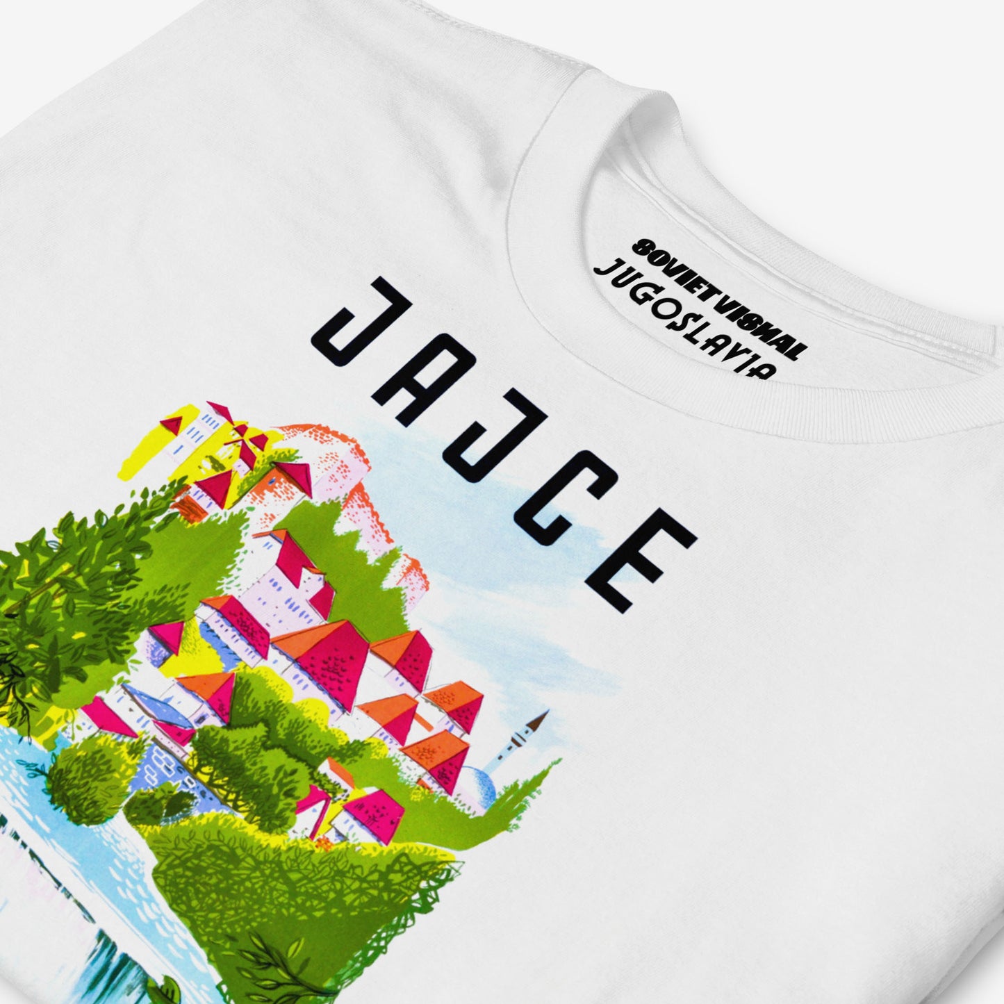 Jajce Yugoslavia travel T-shirt – Pliva Waterfall Bosnia retro vintage tee