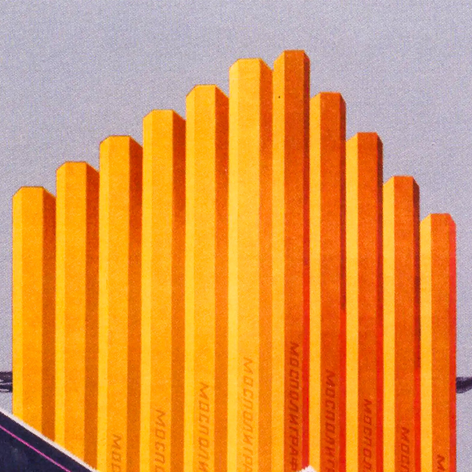 Vintage Soviet Advertising Poster - "Карандаш Мосполиграф" - Rare USSR Art