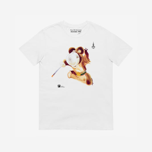 Original Soviet Moscow 1980 bear mascot Misha Fencing white unisex T-Shirt