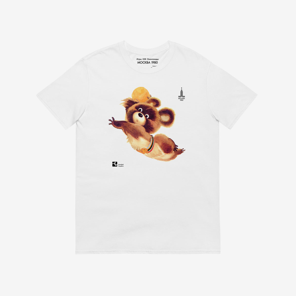 Original Soviet Moscow 1980 bear mascot Misha handball white unisex T-Shirt