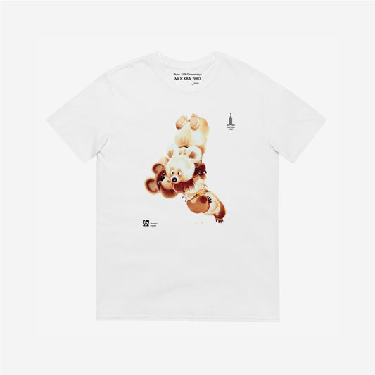 Original Soviet Moscow 1980 bear mascot Misha Wrestling white unisex T-Shirt