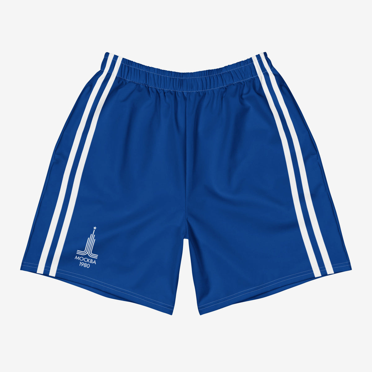 Vintage Moscow 1980 navy Soviet sport shorts. Front