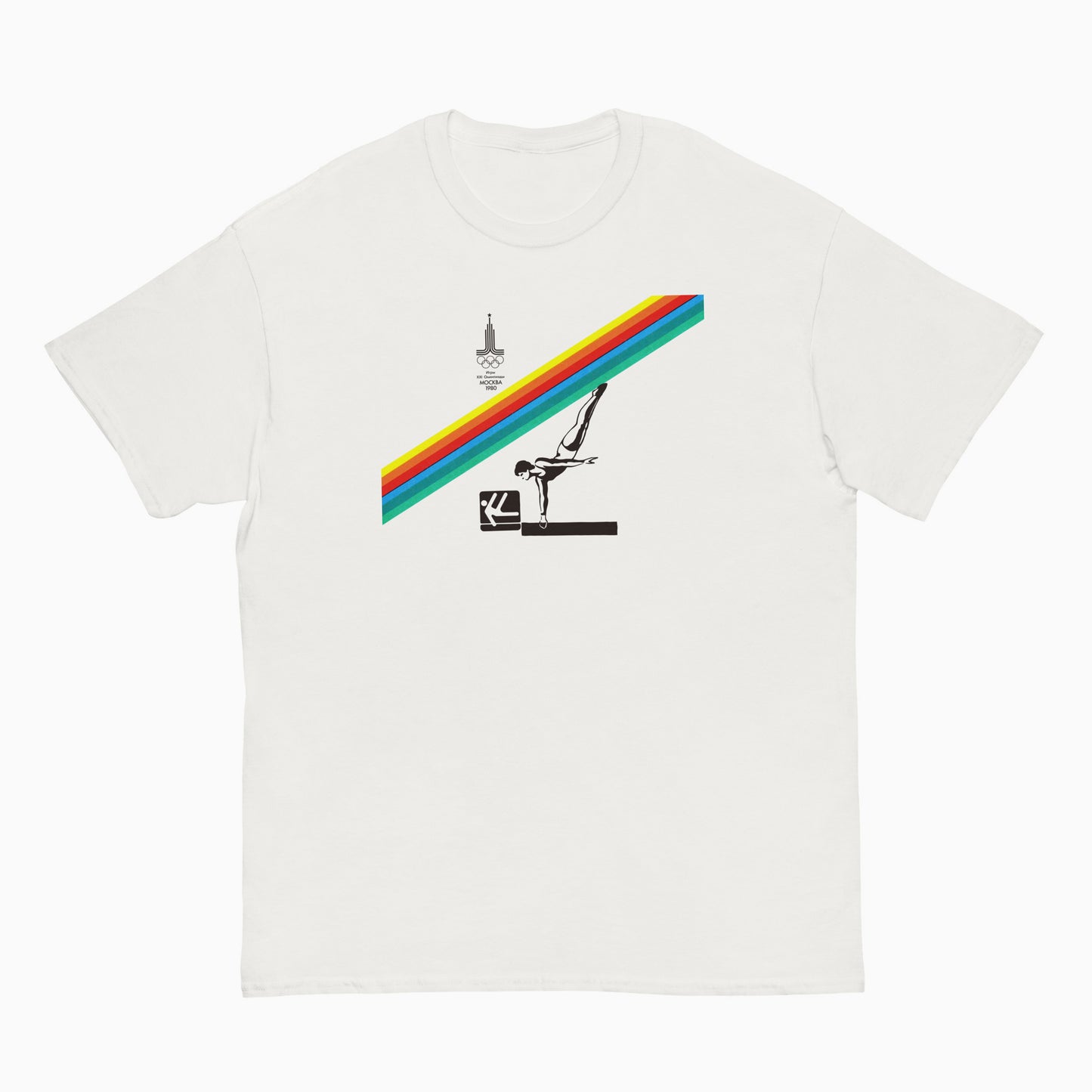 Vintage Soviet Moscow 1980 Olympics white unisex Tee