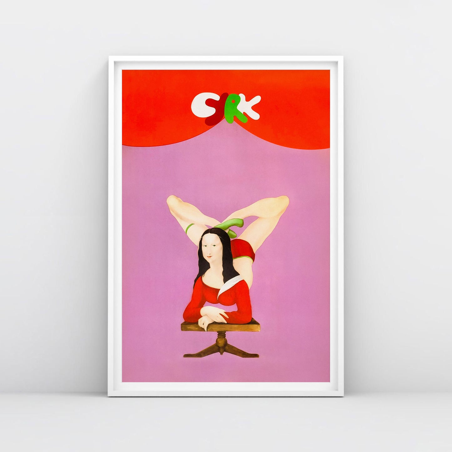 Mona Lisa CYRK circus poster – rare 1972 Polish Soviet artwork, large 24×36 print