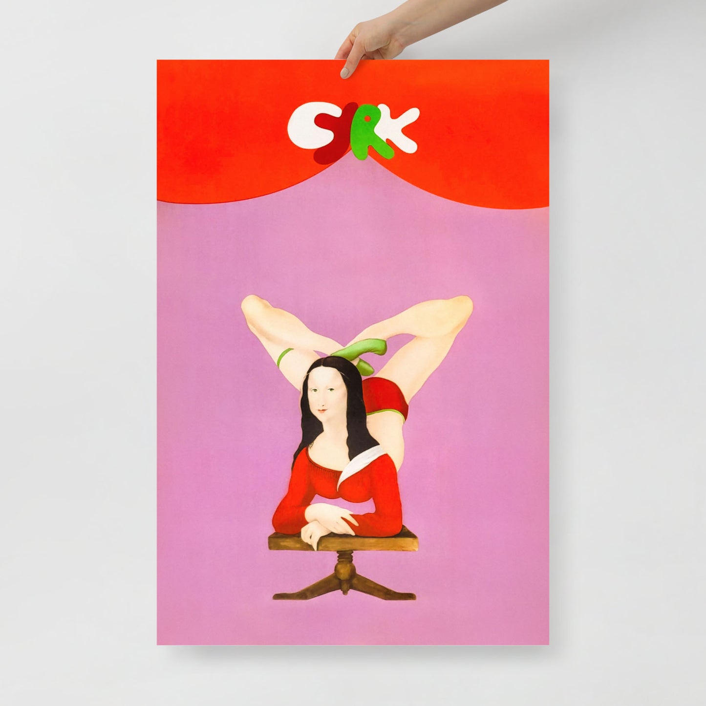 Mona Lisa CYRK circus poster – rare 1972 Polish Soviet artwork, large 24×36 print