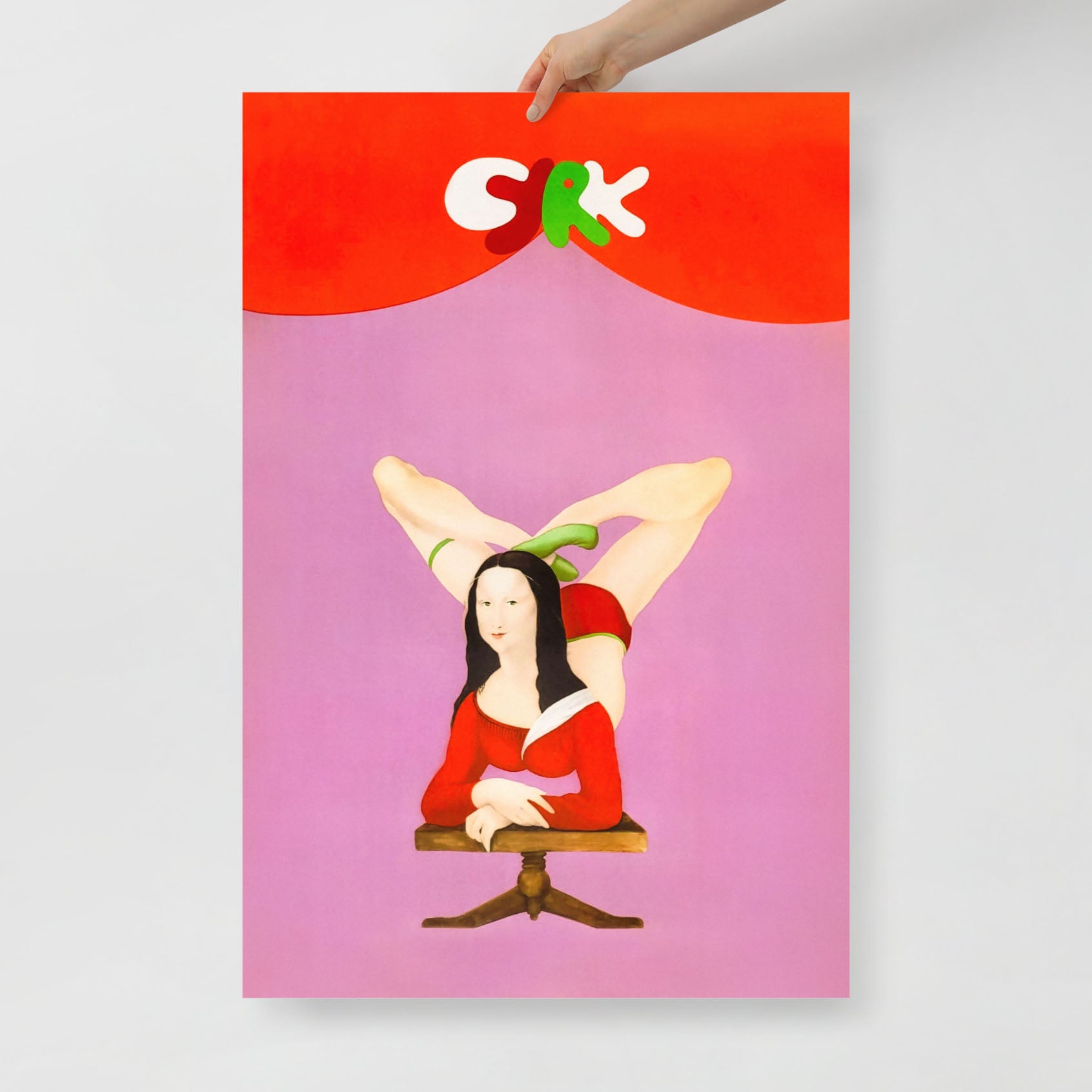 Mona Lisa CYRK circus poster – rare 1972 Polish Soviet artwork, large 24×36 print