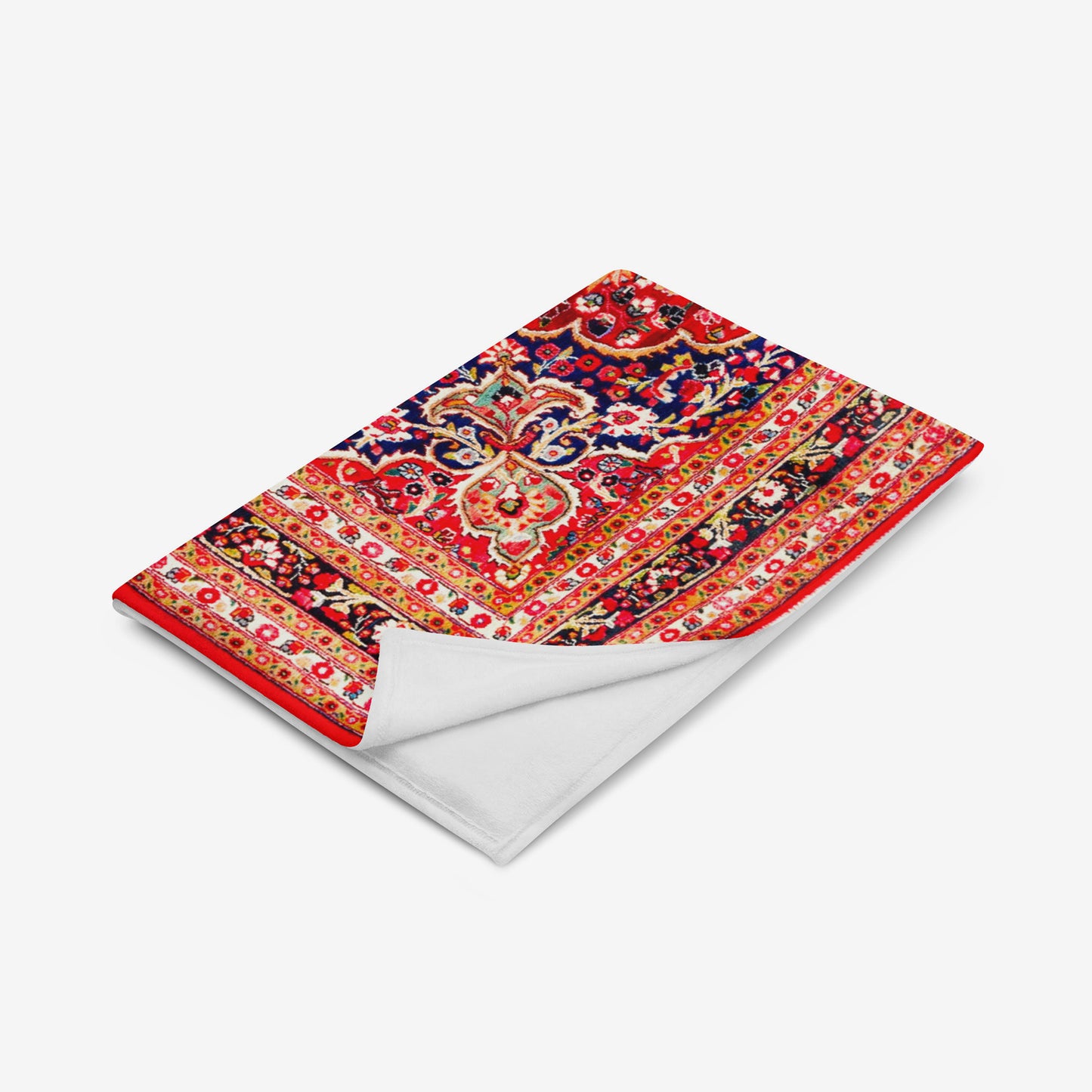 Soviet rug style large blanket. Folded. www.artsoviet.com