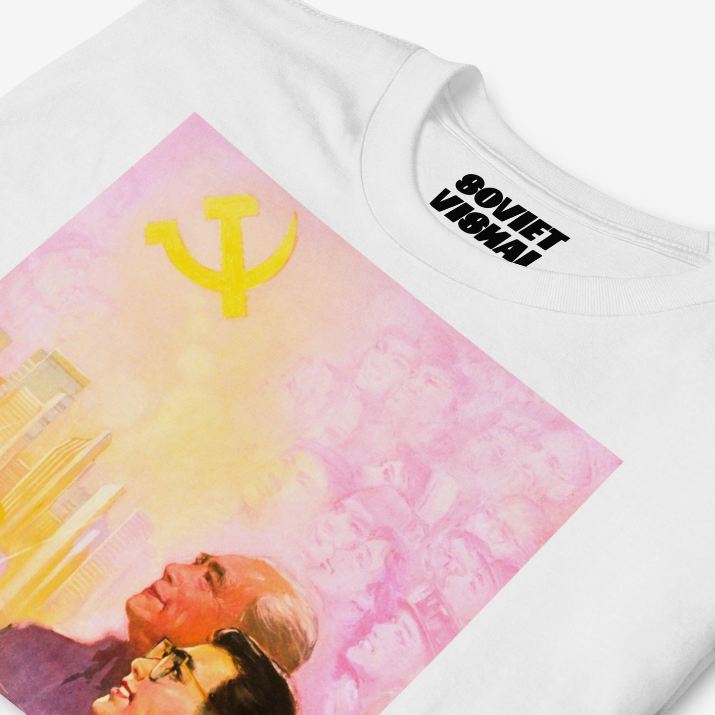 Chinese Communist propaganda T-shirt – Revitalise China artwork, cherry blossoms, sun, skyscrapers