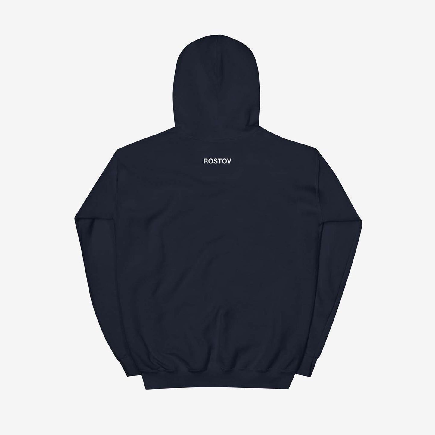 Minimalist РОСТОВ hoodie in Cyrillic with back neckline label ROSTOV city, Russian travel gift