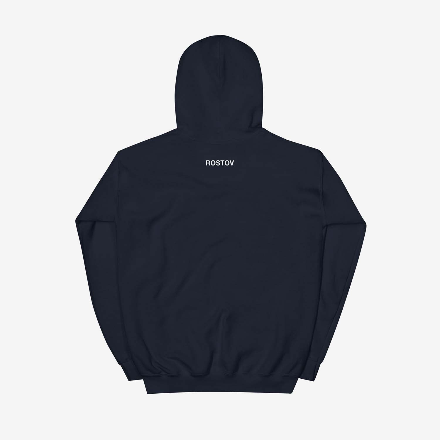 Minimalist РОСТОВ hoodie in Cyrillic with back neckline label ROSTOV city, Russian travel gift