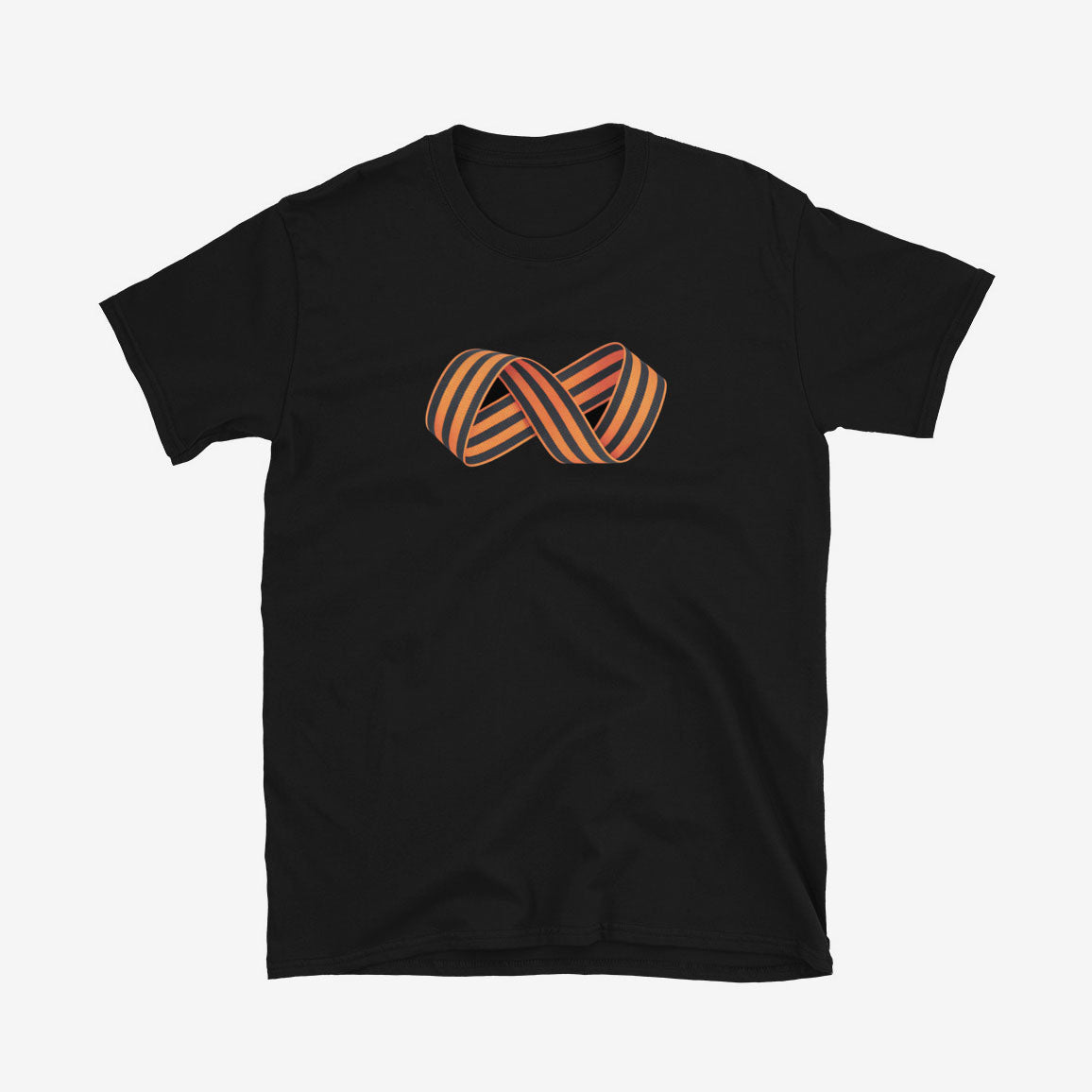 T-shirt with Saint George ribbon in an infinity loop – symbolising eternal Russian unity for 9 May Victory Day