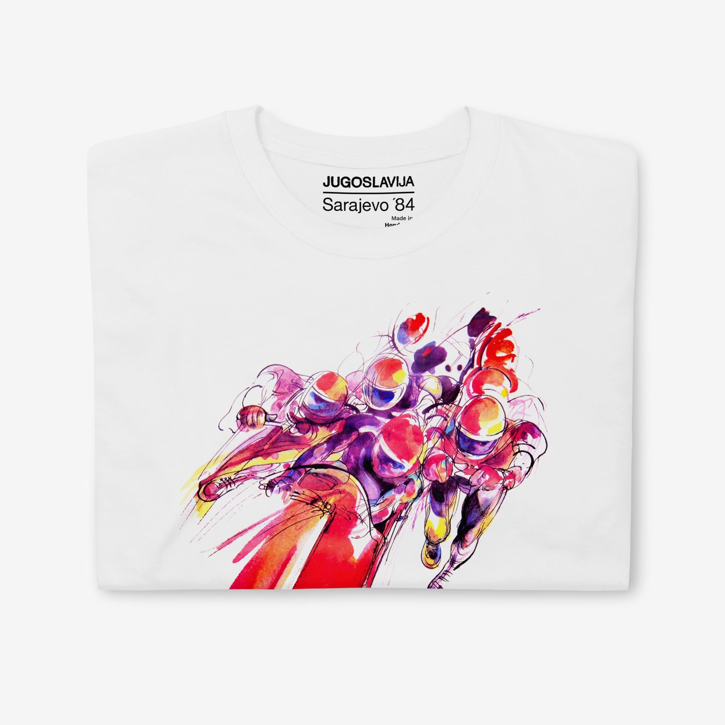 Bobsleigh Sarajevo 1984 Winter Olympics unisex T-shirt with artwork by Ismar Mujezinović