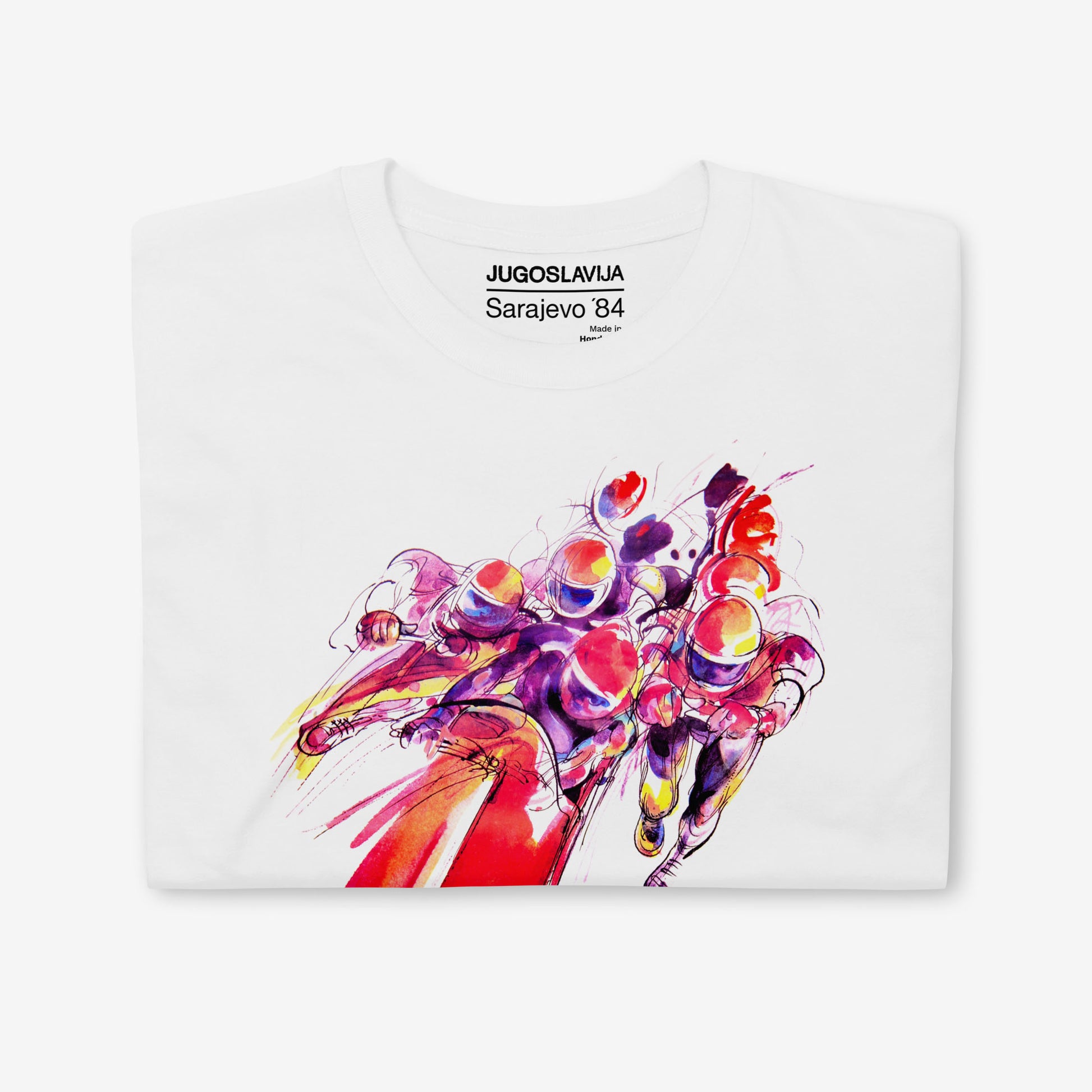Bobsleigh Sarajevo 1984 Winter Olympics unisex T-shirt with artwork by Ismar Mujezinović