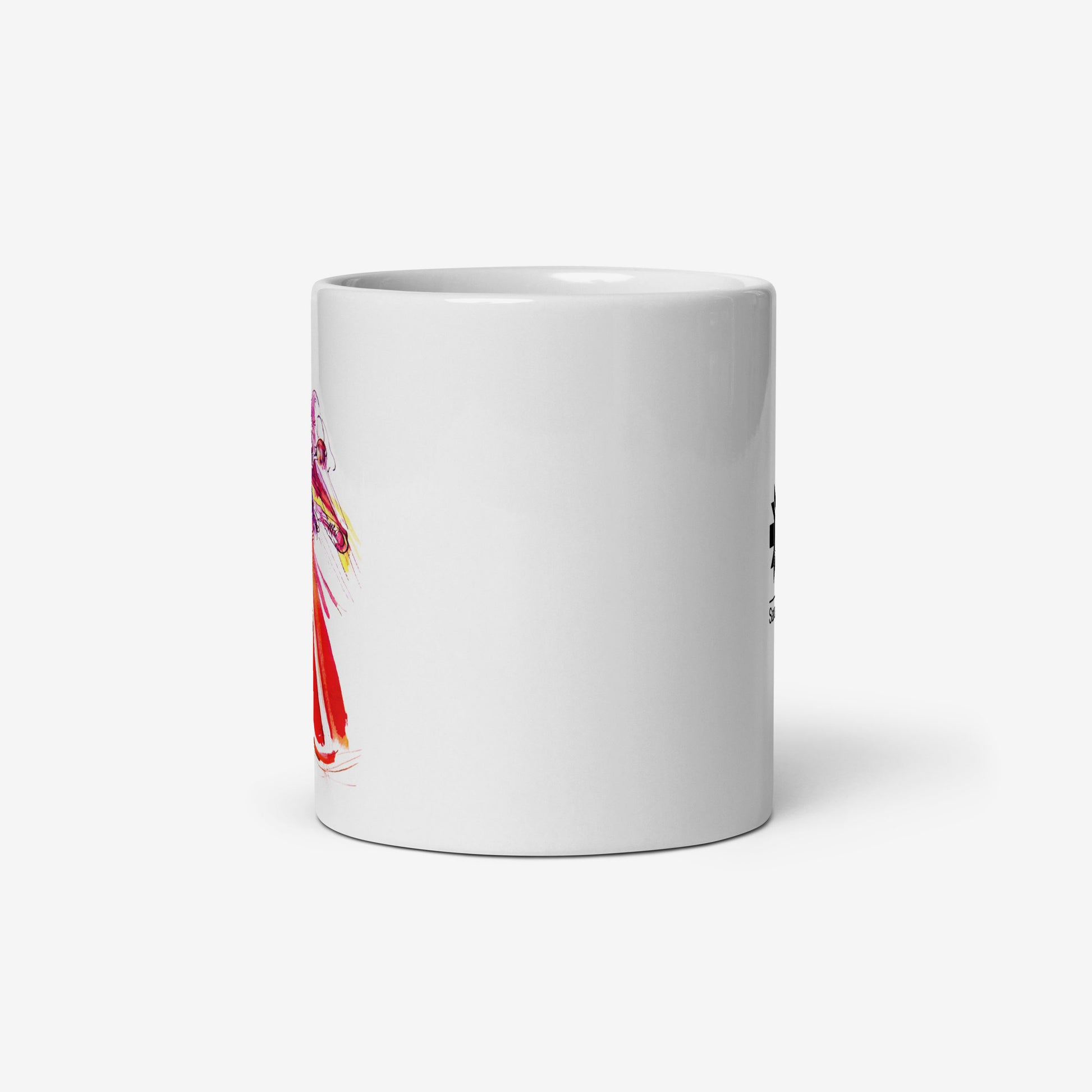 Ceramic mug with Bobsleigh artwork from Sarajevo 1984 Winter Olympics by Ismar Mujezinović