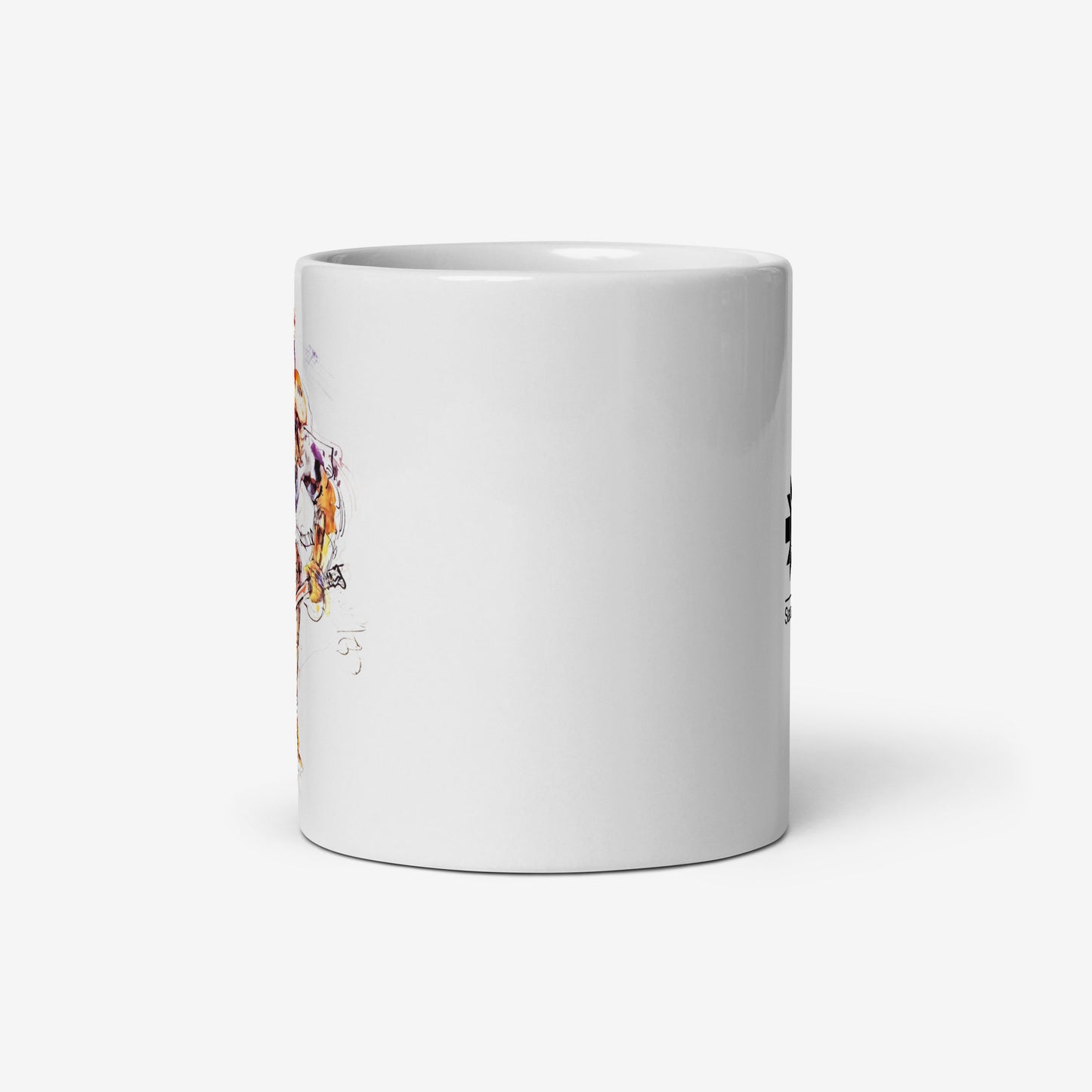 Hockey mug with Sarajevo 1984 Winter Olympics artwork by Ismar Mujezinović