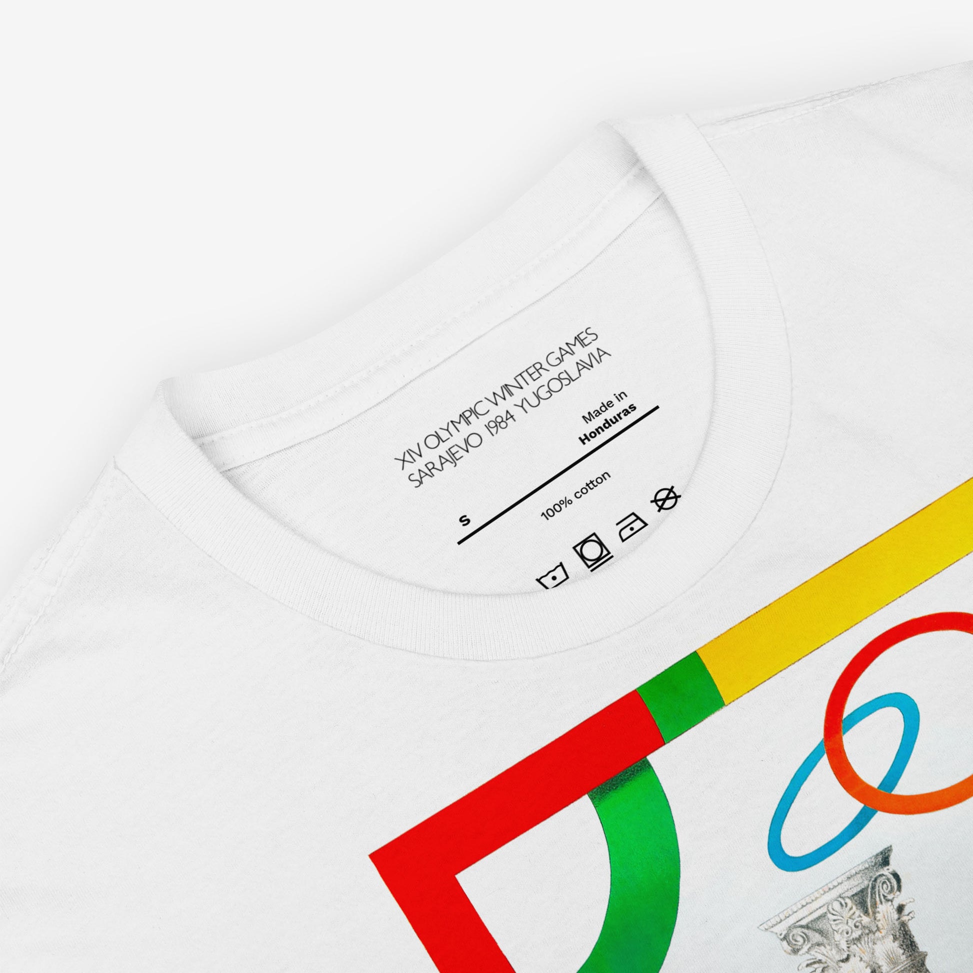 Unisex T-shirt with Milton Glaser’s official Sarajevo 1984 Olympic artwork