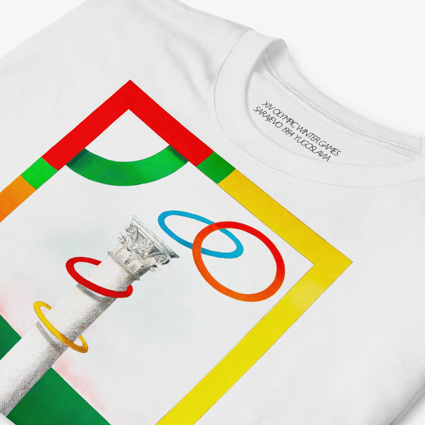 Unisex T-shirt with Milton Glaser’s official Sarajevo 1984 Olympic artwork
