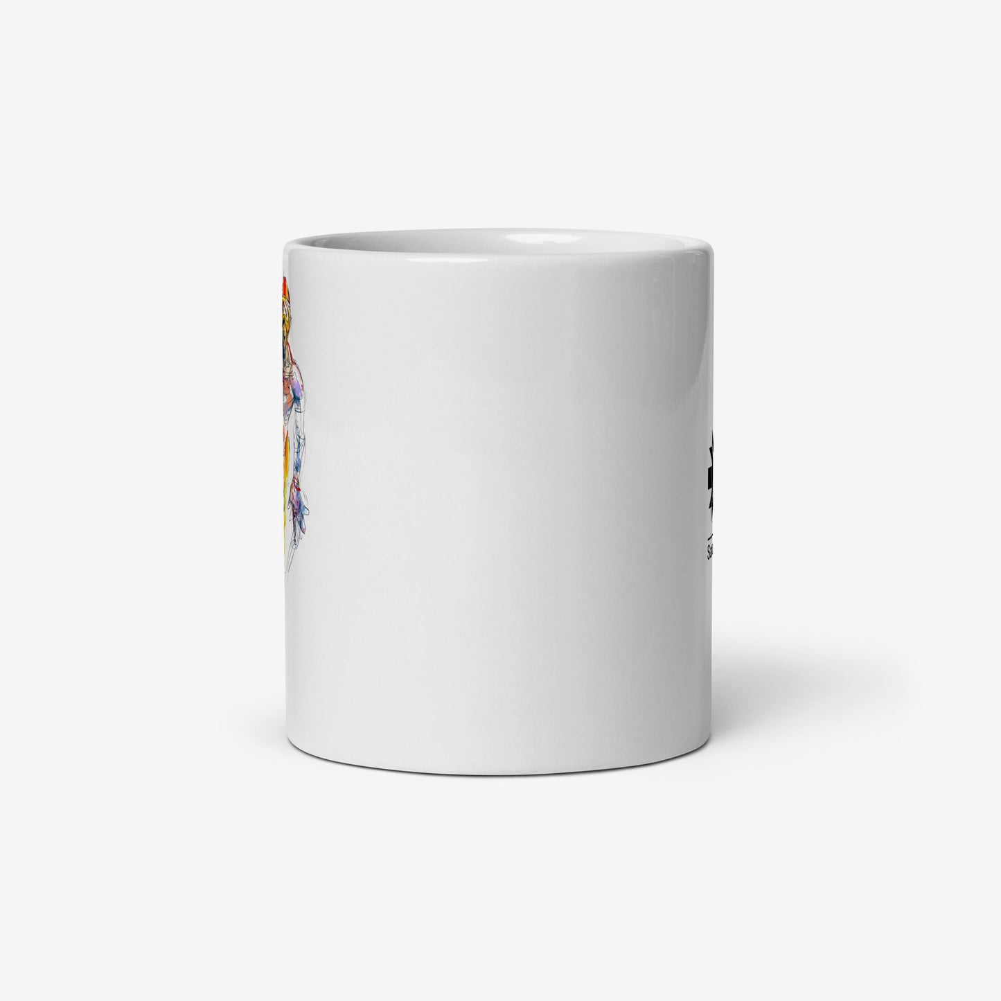 Mug with Sarajevo 1984 Olympic ski jumping artwork by Ismar Mujezinović