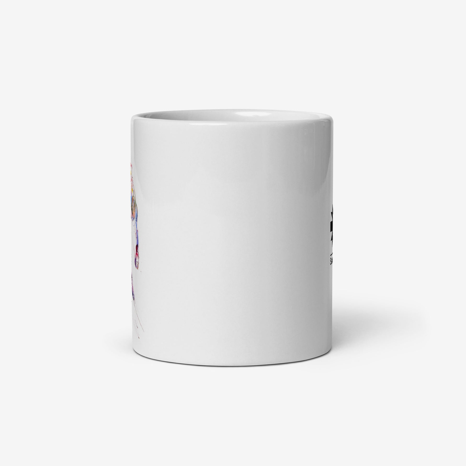 Skiing Olympic mug with Sarajevo 1984 artwork by Ismar Mujezinović