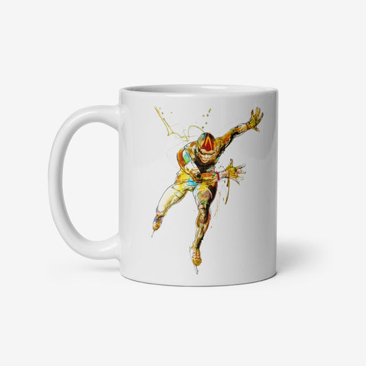 Speed Skating mug with Sarajevo 1984 Olympic artwork by Ismar Mujezinović