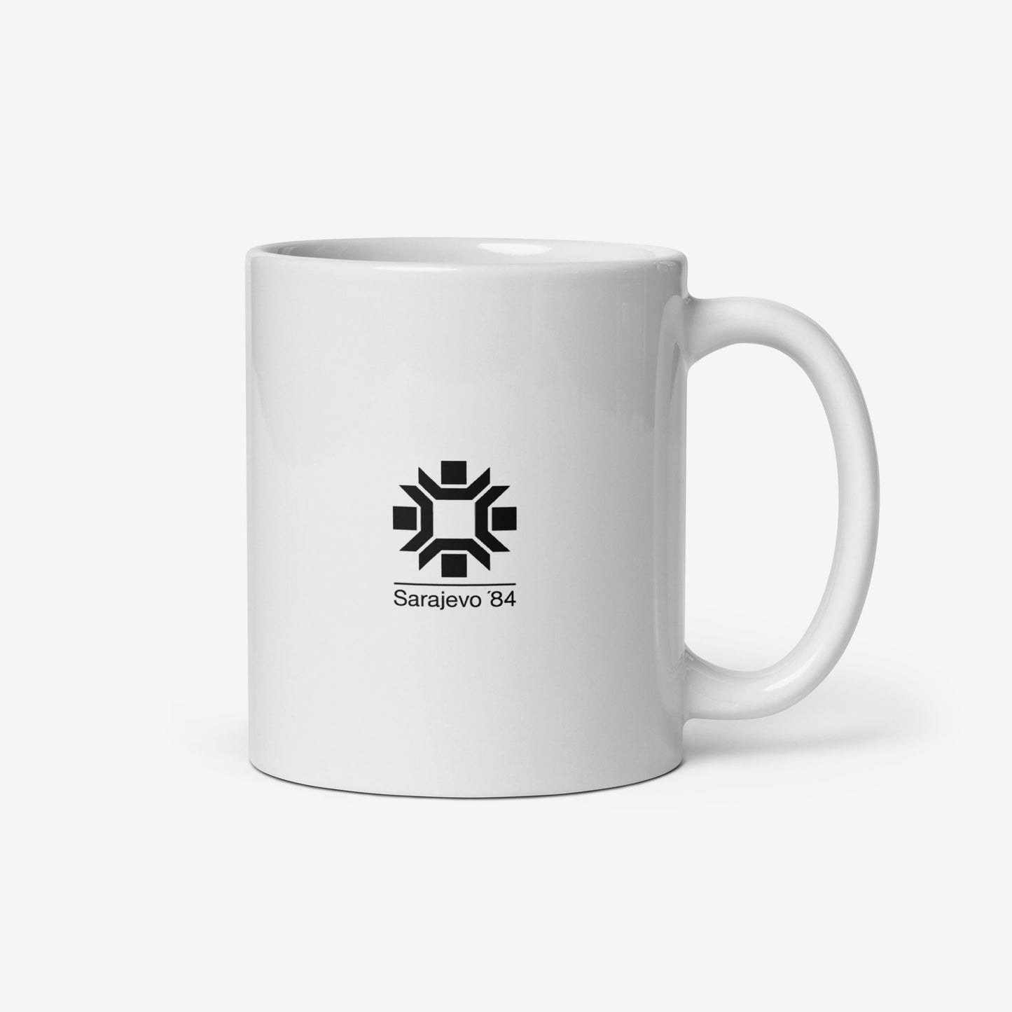 Speed Skating mug with Sarajevo 1984 Olympic artwork by Ismar Mujezinović
