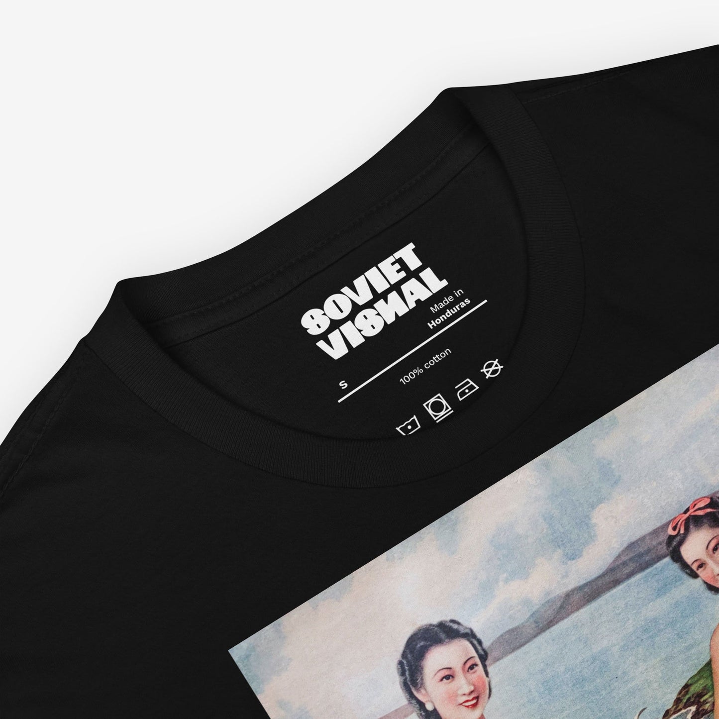 Sea Bath 1940s Shanghai Chinese poster shirt – vintage swimmers art print tee – socialist style