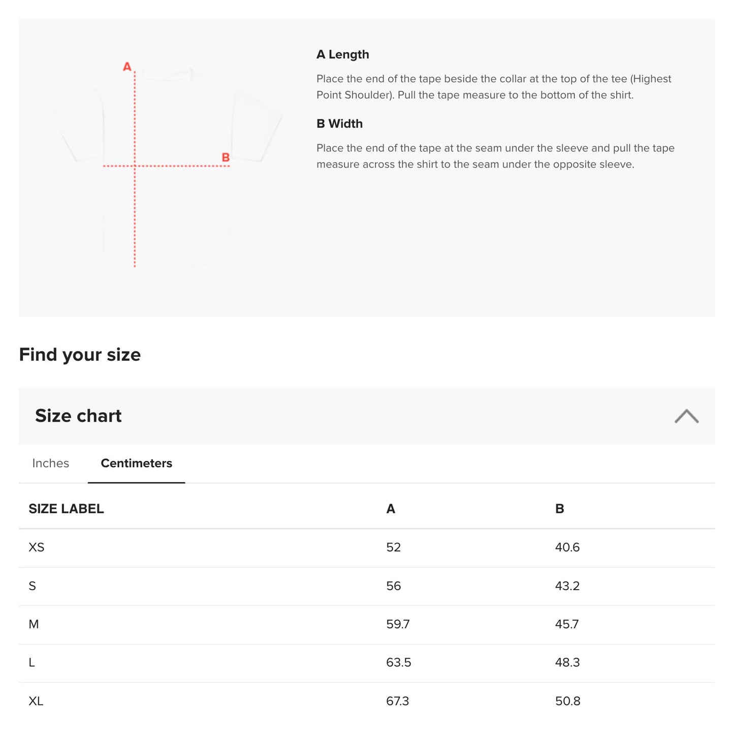 Unisex youth t-shirt size guide. www.artsoviet.com