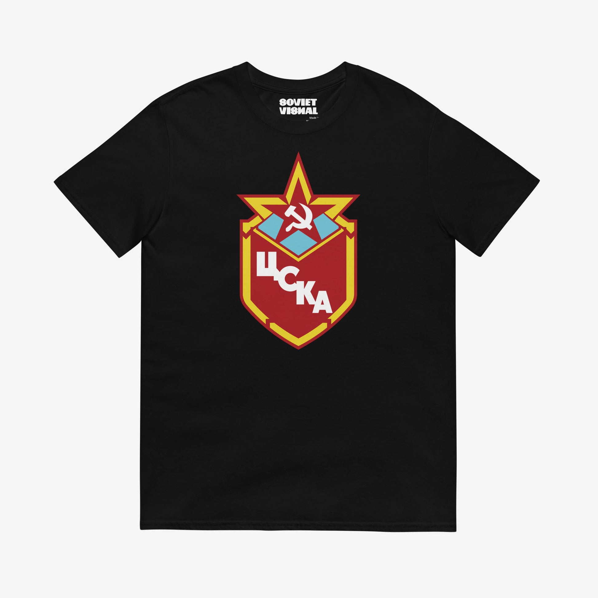 USSR National Hockey Team T-shirt featuring the vintage Soviet hockey logo in high-quality print.