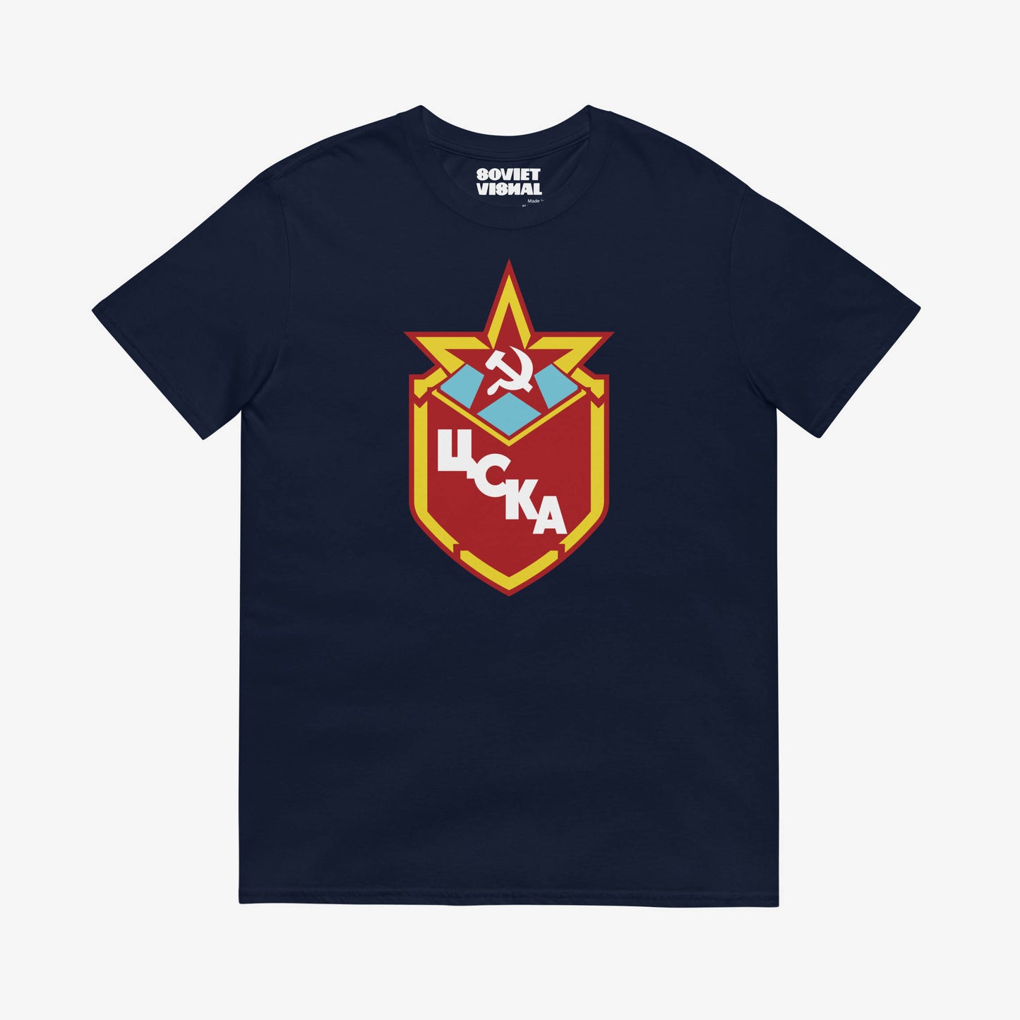 USSR National Hockey Team T-shirt featuring the vintage Soviet hockey logo in high-quality print.