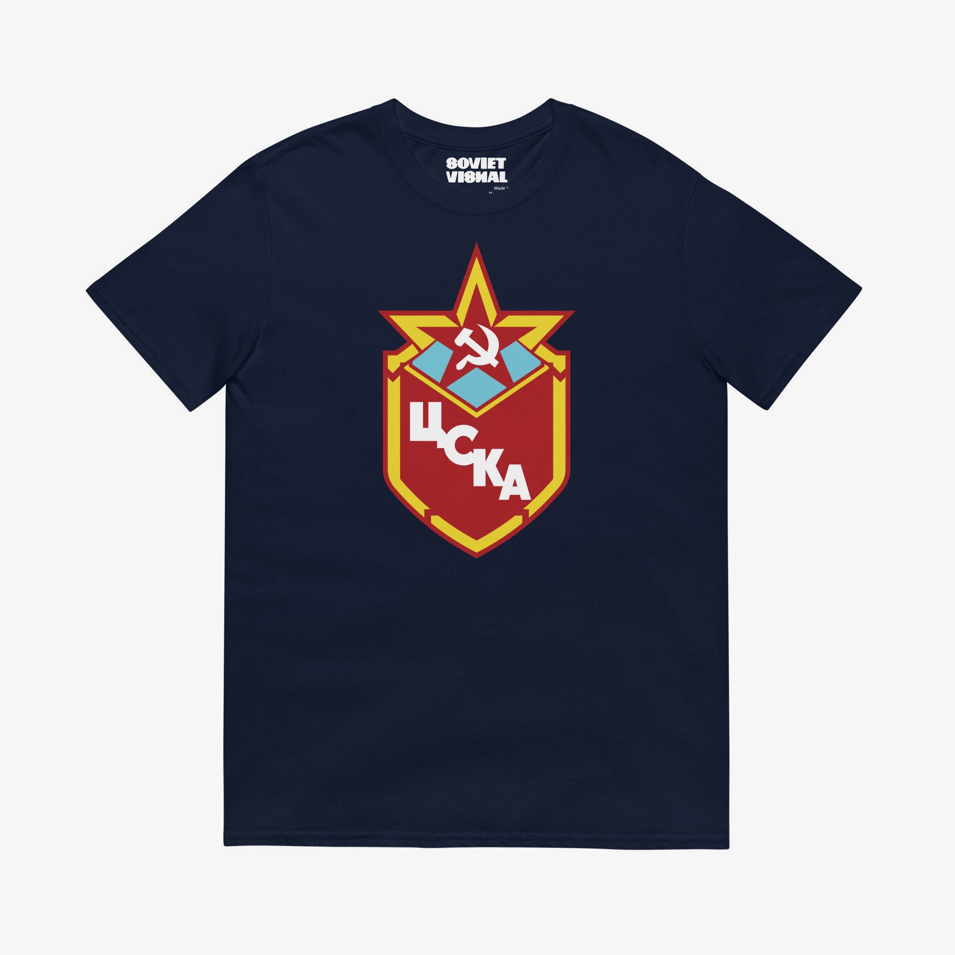 USSR National Hockey Team T-shirt featuring the vintage Soviet hockey logo in high-quality print.