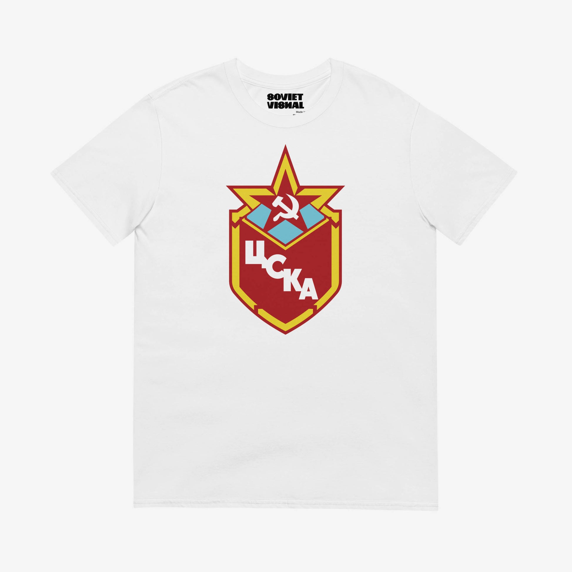 USSR National Hockey Team T-shirt featuring the vintage Soviet hockey logo in high-quality print.